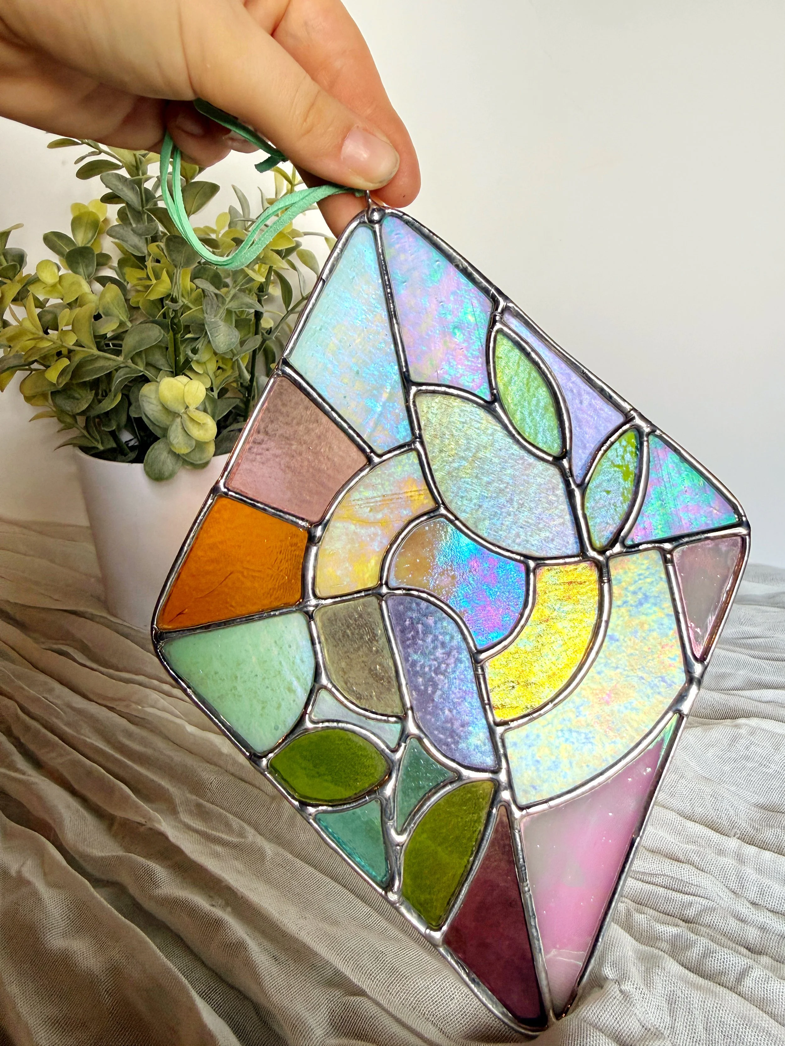 Iridescent Abstract Stained Glass