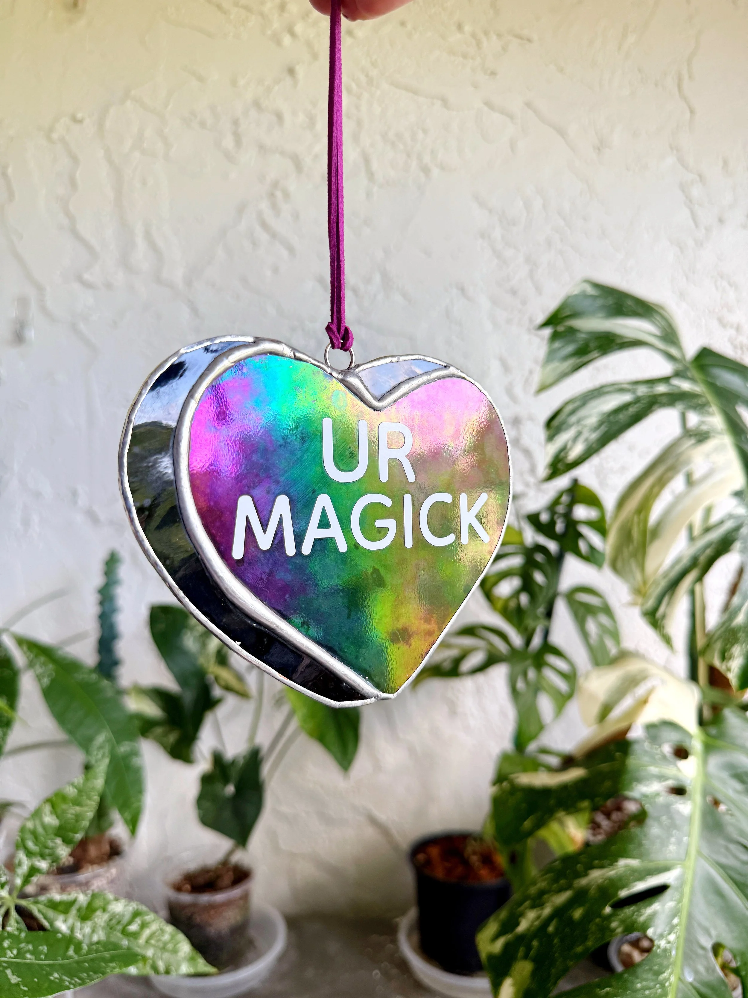 Stained Glass Conversation Heart- UR MAGICK
