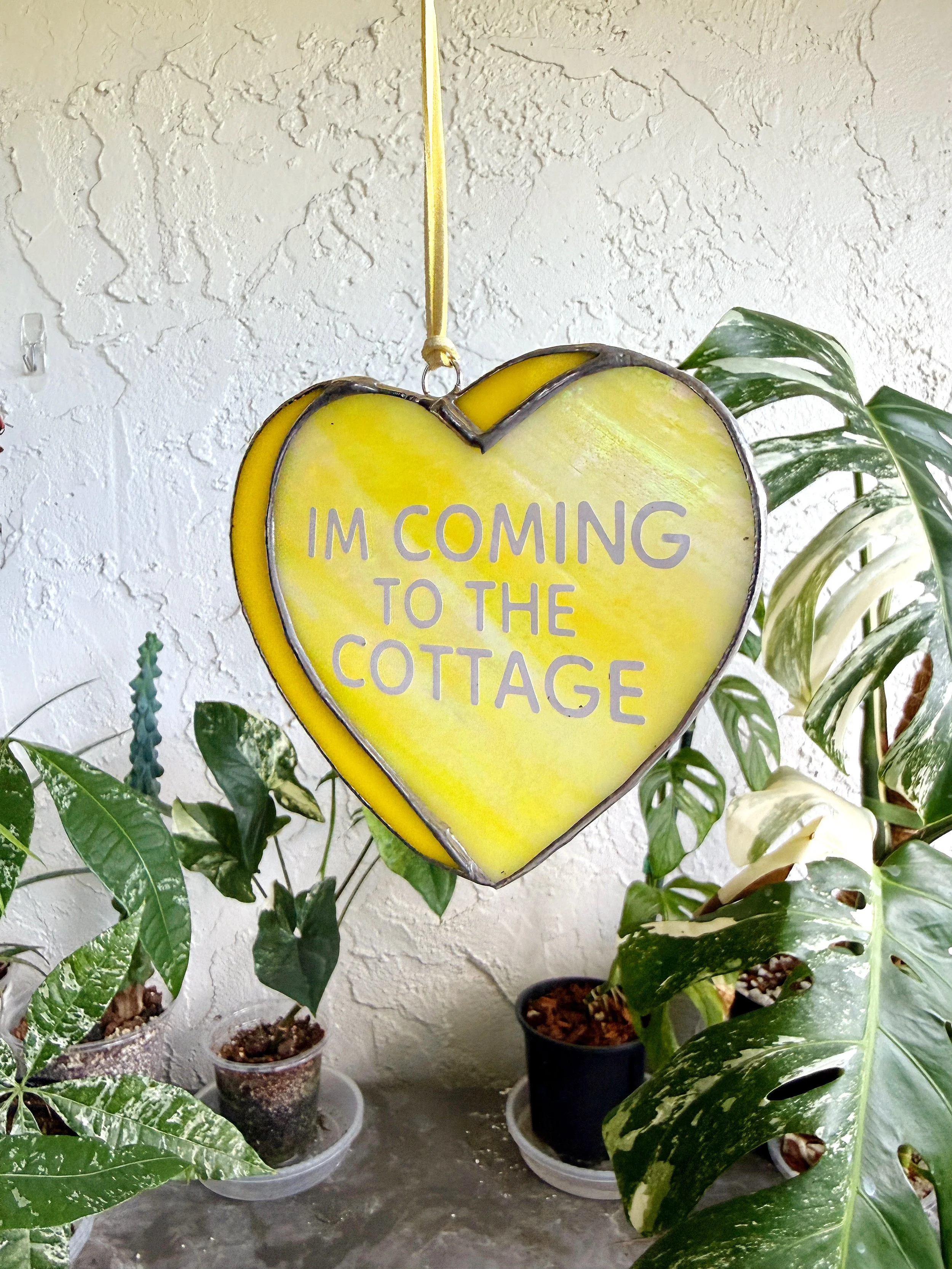 Stained Glass Conversation Heart- Cottage