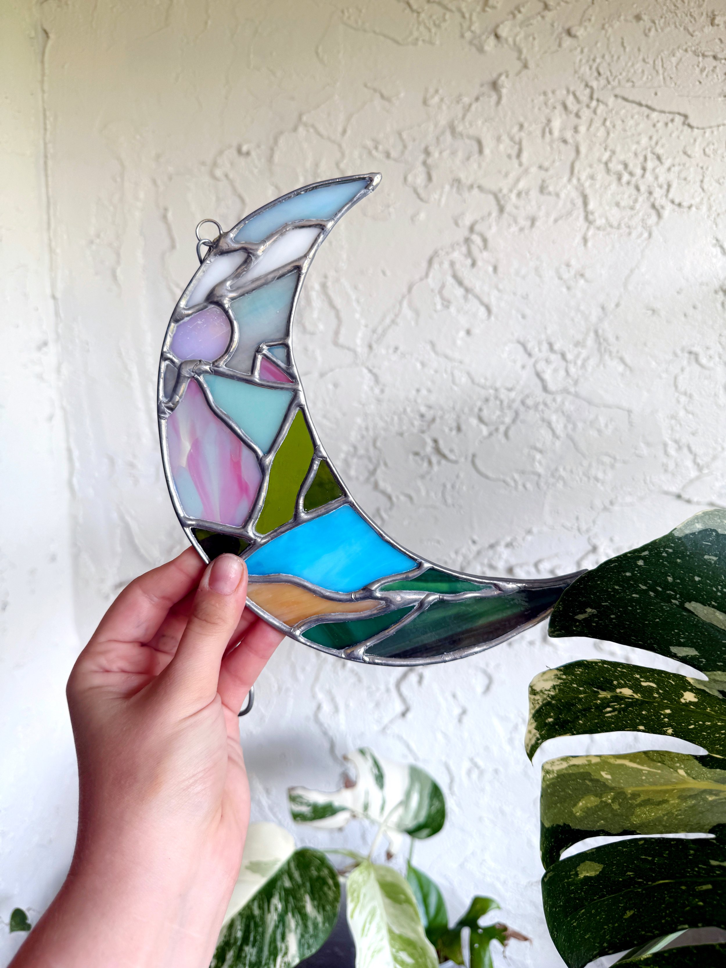 Stained Glass Dreamy Moonscape