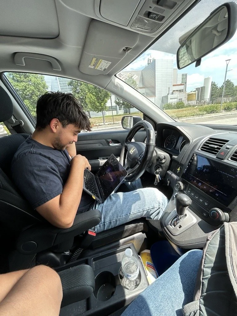 it's not distracted driving if it's a laptop