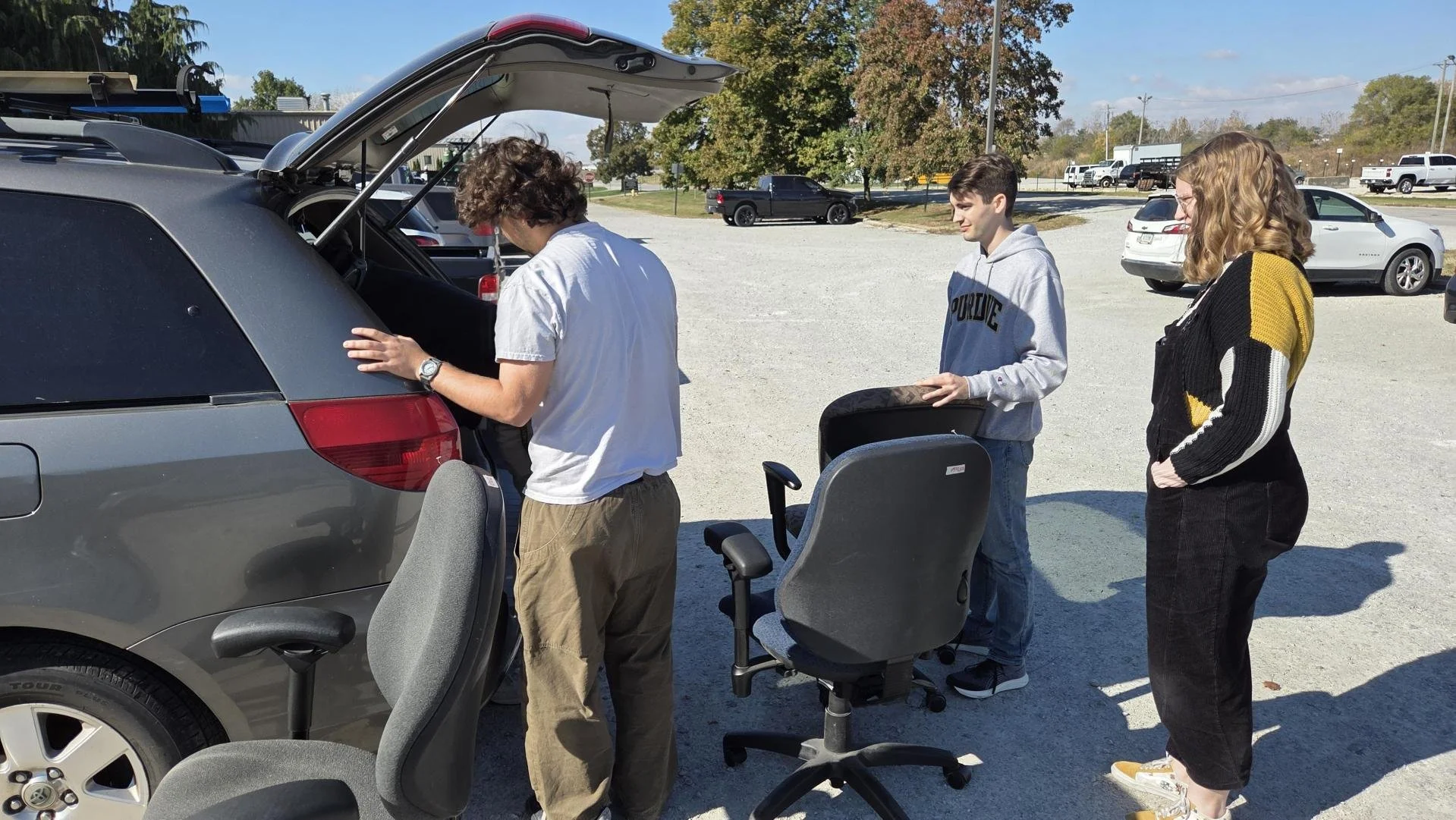 birck hates ergonomics so we had to go thrifting