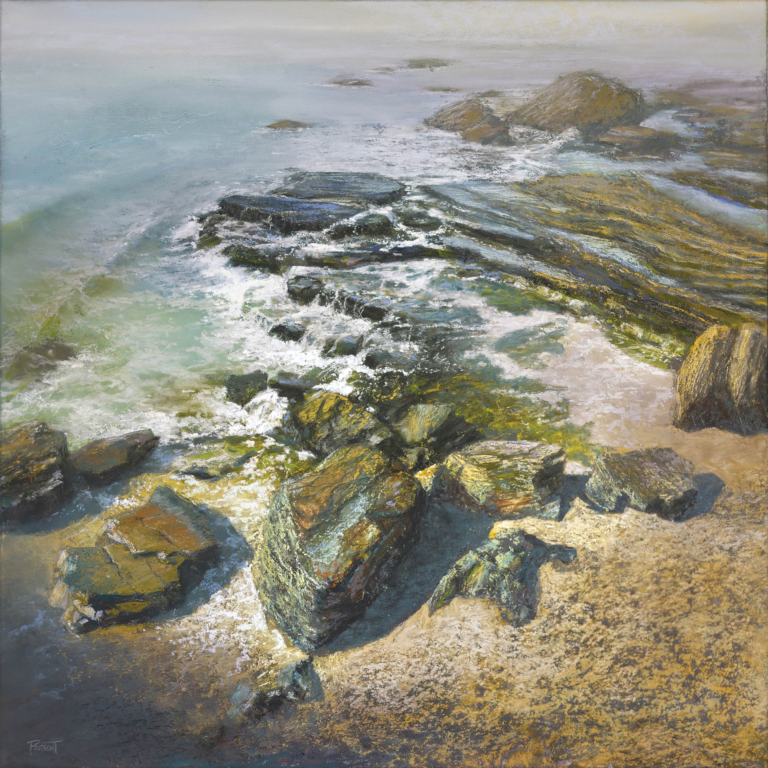 Weathered Stone at Low Tide