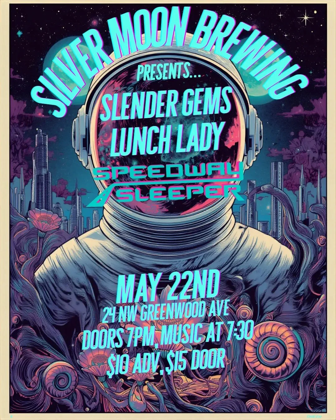 Slender Gems, Lunch Lady, and Speedway Sleeper at Silver Moon