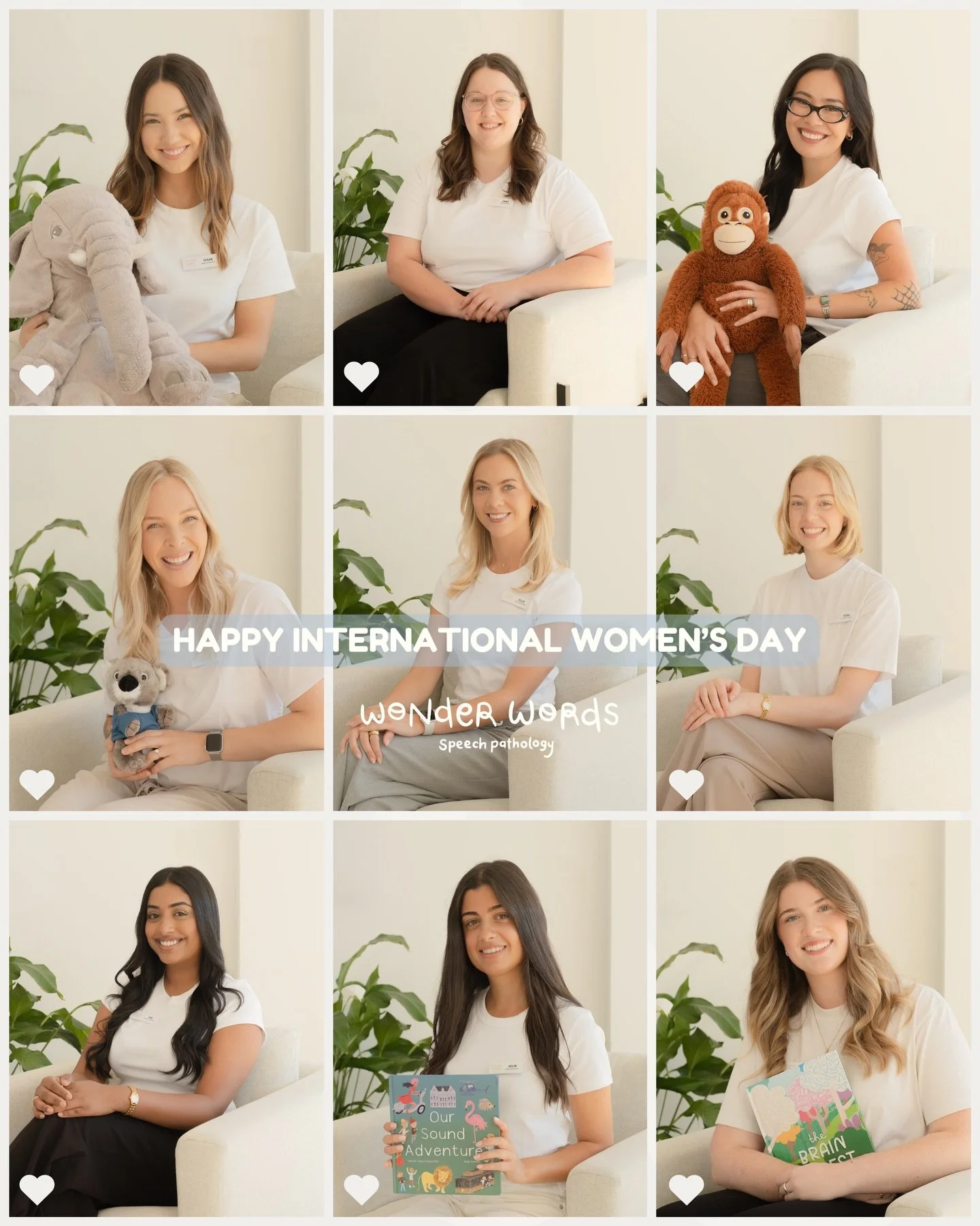 Happy International Women&rsquo;s Day 💟

Speech pathology is one of the most female-dominated professions in Australia, with around 97% of speech pathologists identifying as women.

At Wonder Words, we&rsquo;re incredibly proud of the women who make