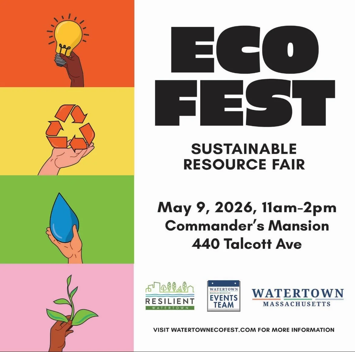 🎨🎺🧩 We'll be at Eco Fest today from 11-2, come swing by and say hi! 

#resilientwatertown #sustainabilityeducation #coop #charlesriverfoodcoop