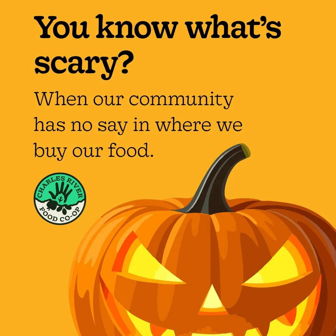 We're working to build a grocery store owned and run by the community of people who live and shop here.

No tricks. Just neighbors coming together to make it happen.

Learn more about the Charles River Food Co-op and become a member through the link 