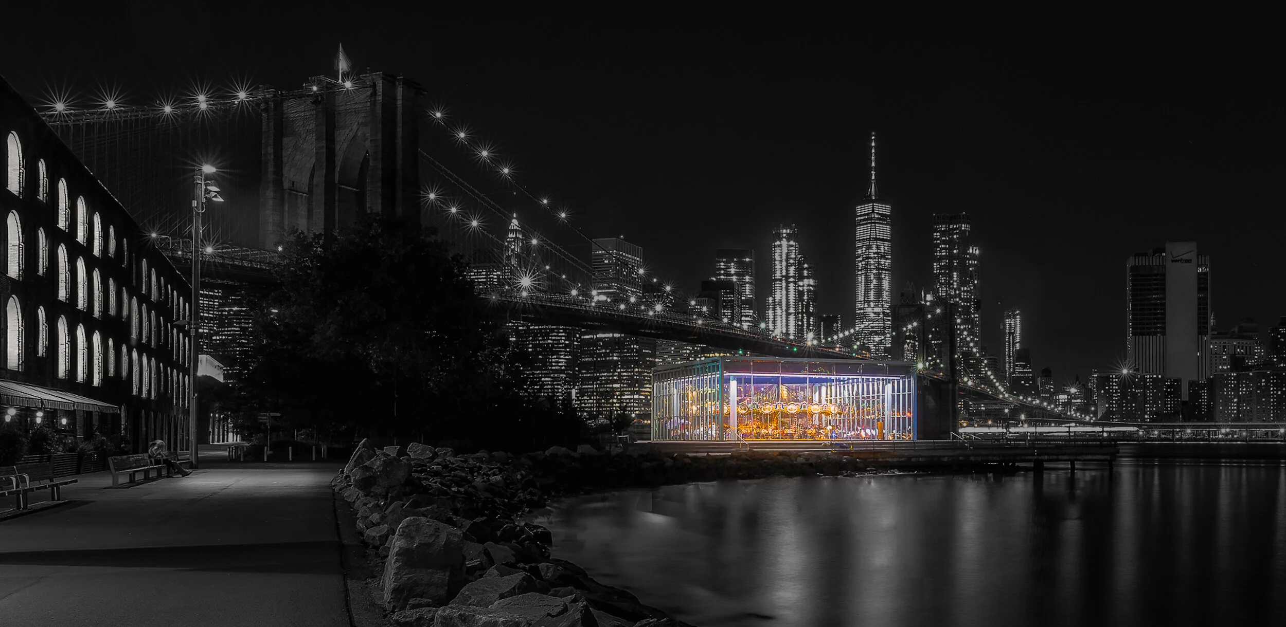 New York City Skyline Black-and-White
