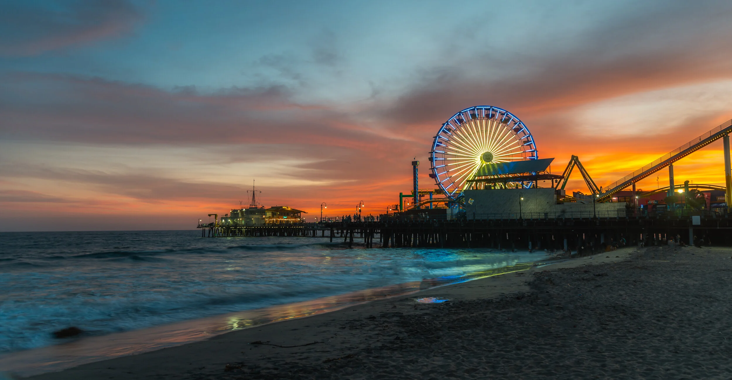 Sunset at Santa Monica Pier