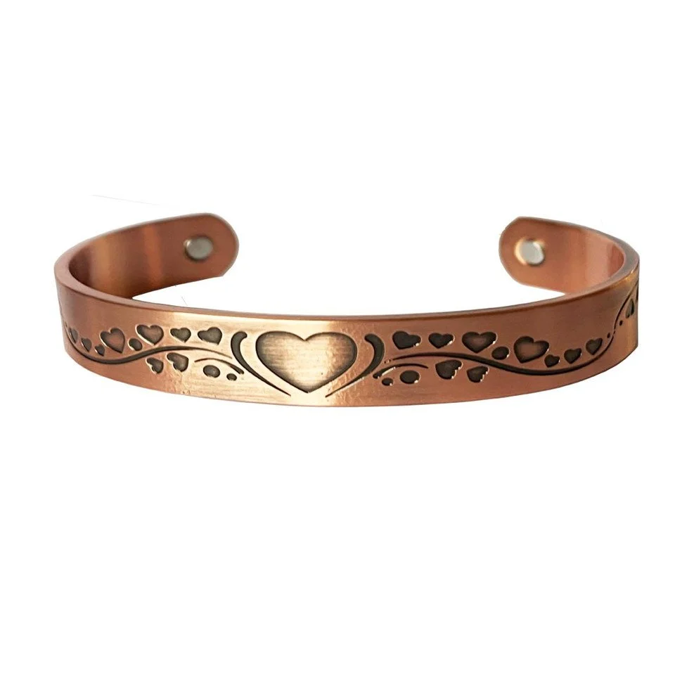Copper Bracelet KCB317 Love Heart Motif