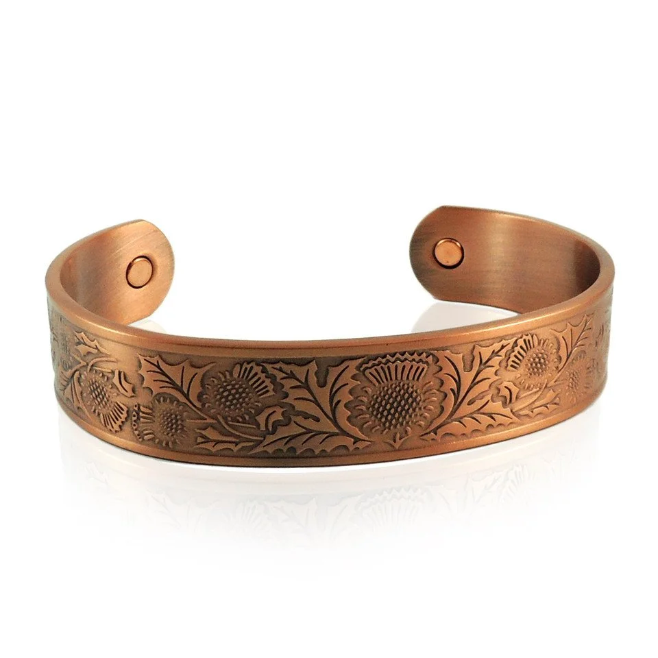 Copper Bracelet X Large Size - KCB119L - Thistle