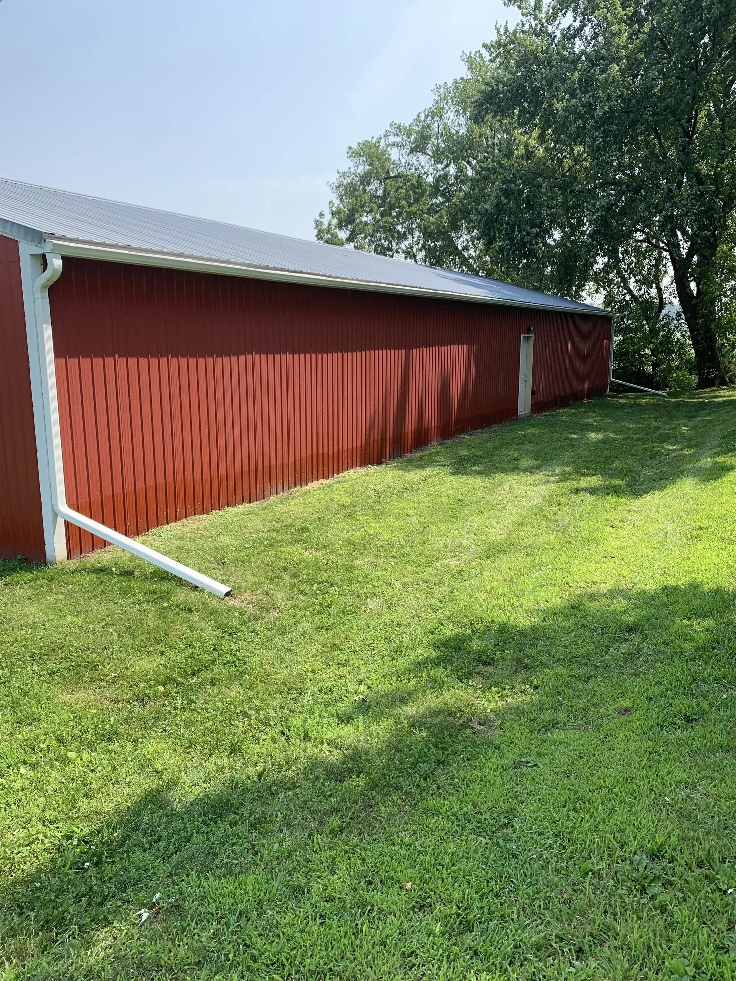 Horse Barn Gutter Installation 