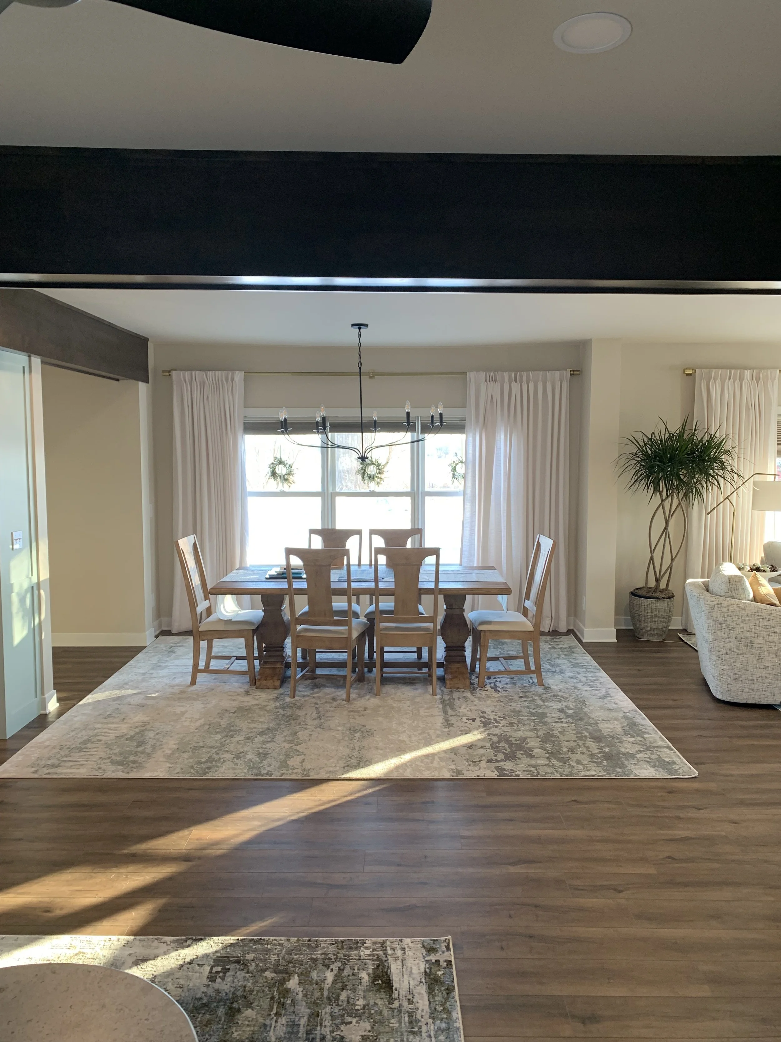 Farmhouse Remodel Dining Room Furnished