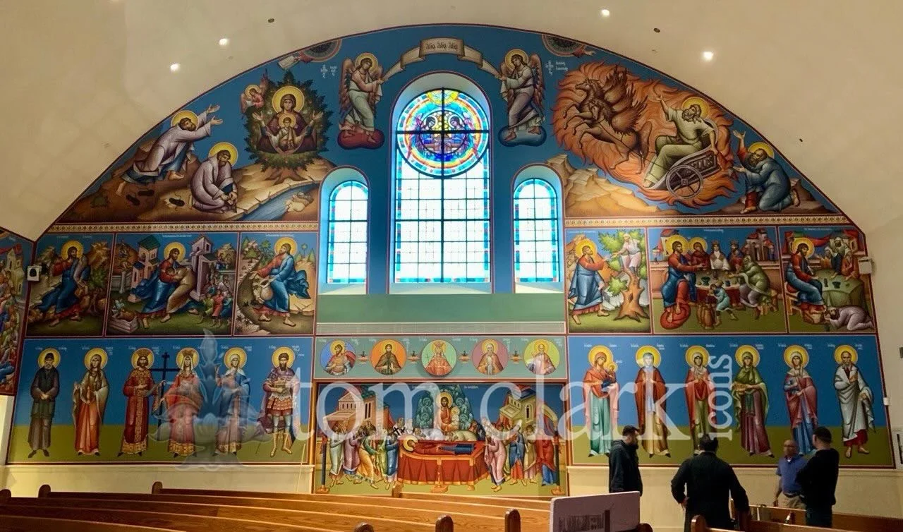 The Archangel Michael Greek Orthodox Church, Port Washington, New York, Nave South Wall#iconography#icon #byzantineart#iconographer#tomclarkicons