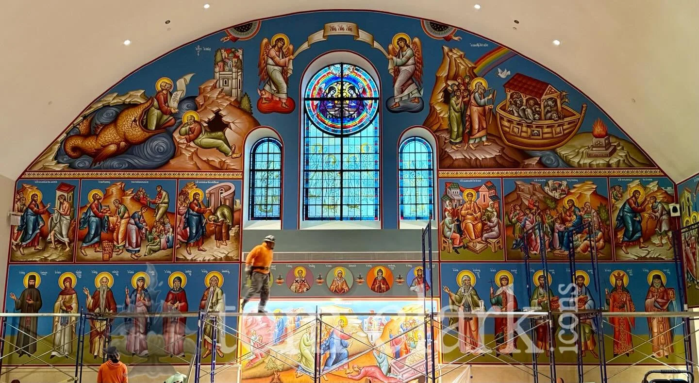 The Archangel Michael Greek Orthodox Church, Port Washington, New York, Nave North Wall#iconography#icon#byzantineart#iconographer#tomclarkicons