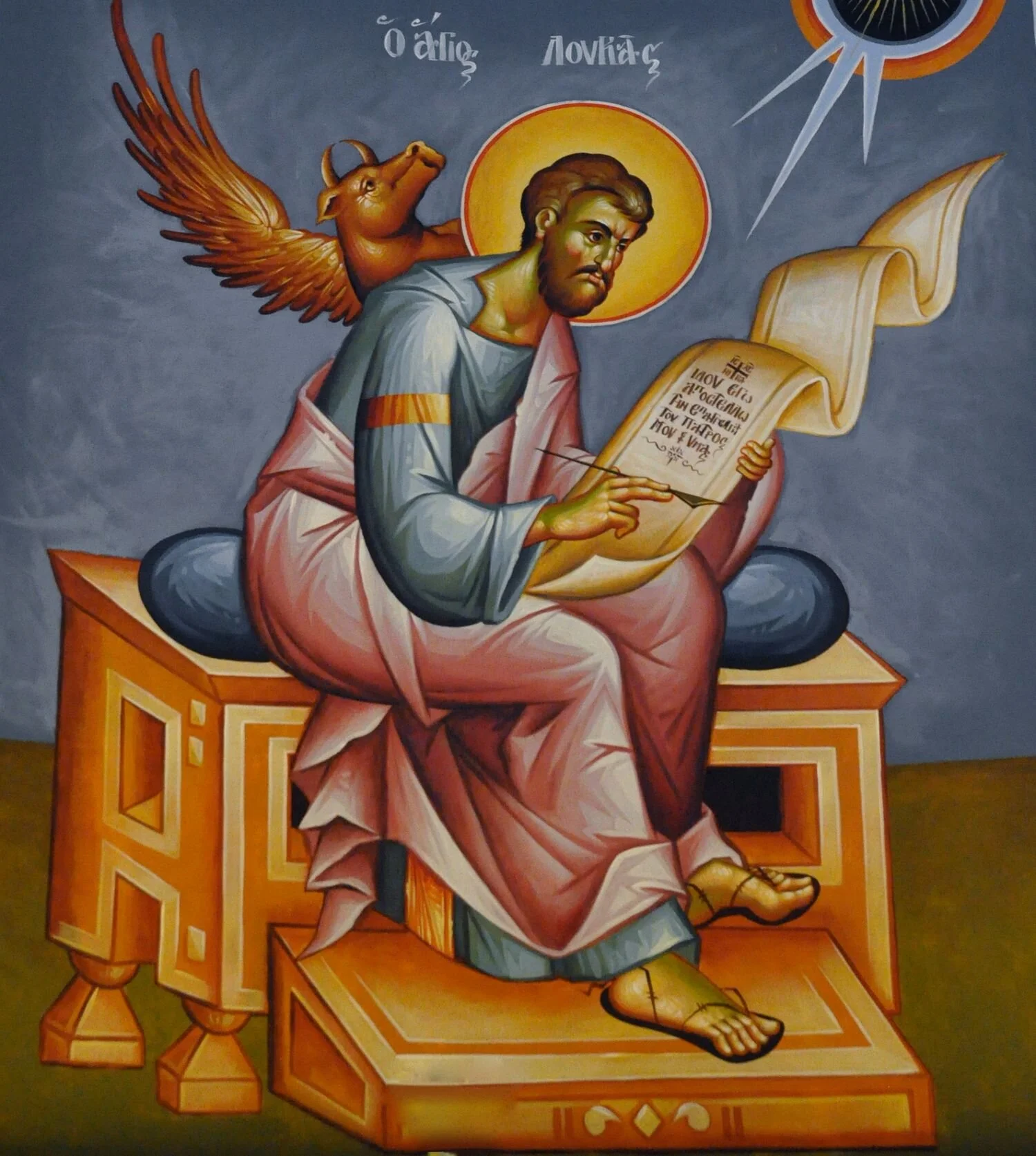 Saint Luke Writing Gospel Icon.jpeg