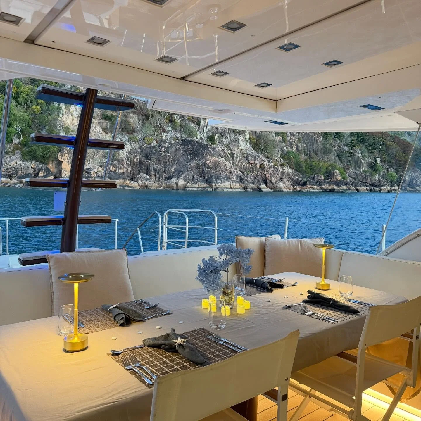 Relax and unwind on MY NISI, followed by a 3 course meal designed and created by our wonderful chef 👩&zwj;🍳🛥️