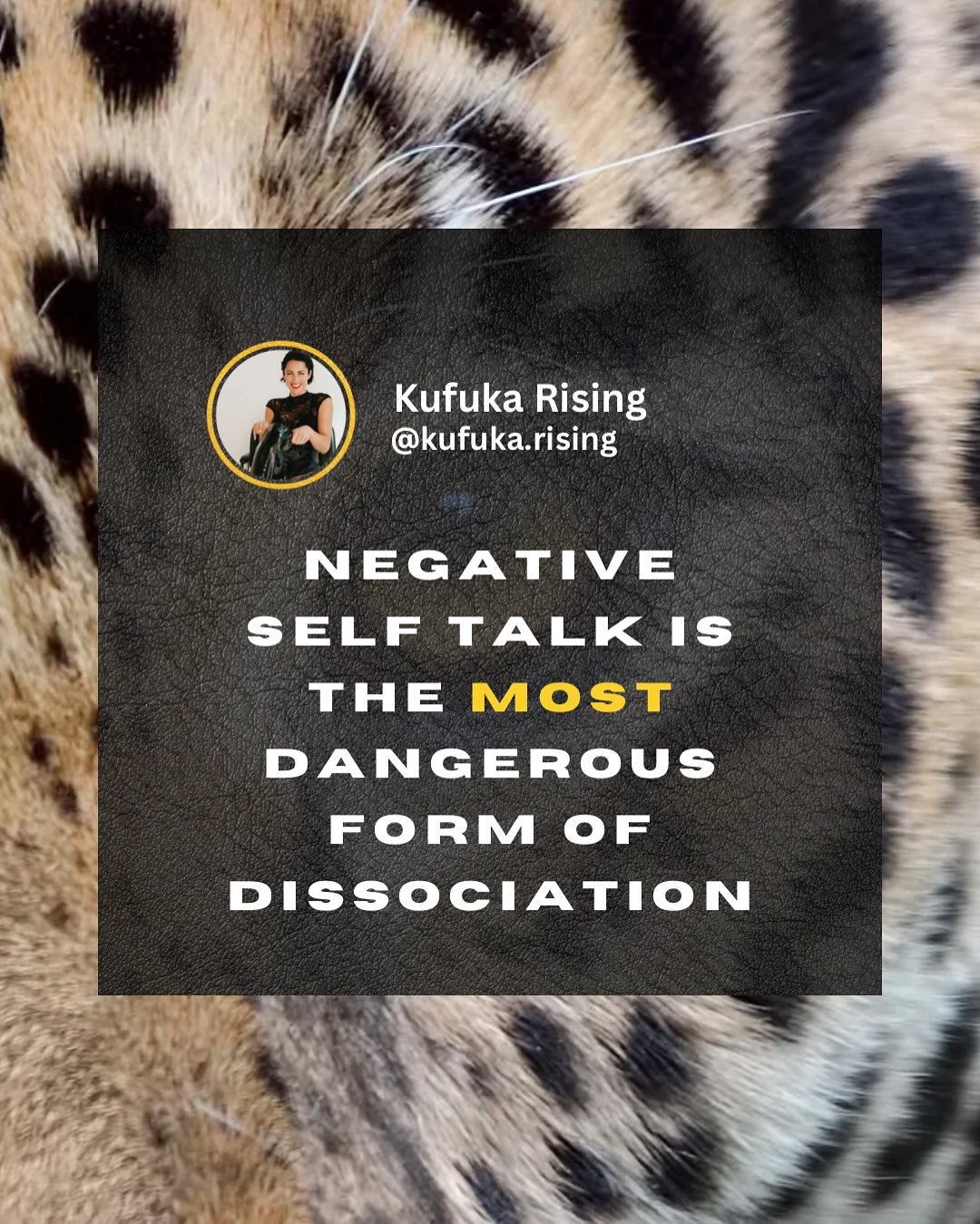 Negative self-talk is the most dangerous form of dissociation.

Because when the voice in your head tells you you&rsquo;re too much, not enough, falling apart, or past your prime, it&rsquo;s not just self-criticism.

It&rsquo;s abandonment.

Especial