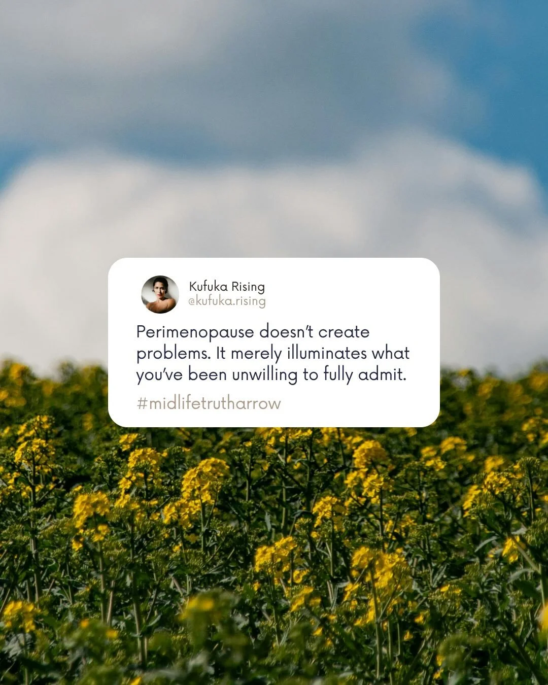 Midlife truth arrow . . . 
Your body is done pretending she&rsquo;s fine.

And if you&rsquo;re being honest, the rest of you isn&rsquo;t &ldquo;fine&rdquo; either. You&rsquo;ve just been managing. Holding it together. Pushing through what doesn&rsquo