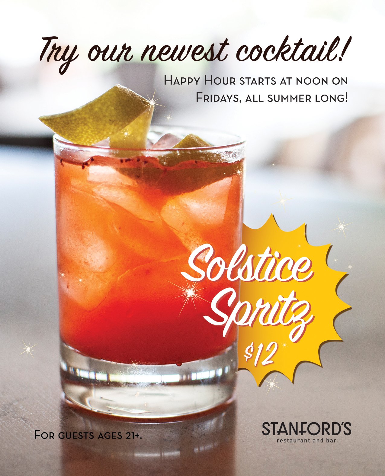 Table card | Stanford's (all locations)