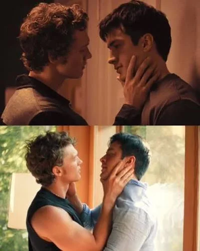 Two screens shots of Ilya’s hand on Shane’s face. One from episode 1 and one from episode 6.