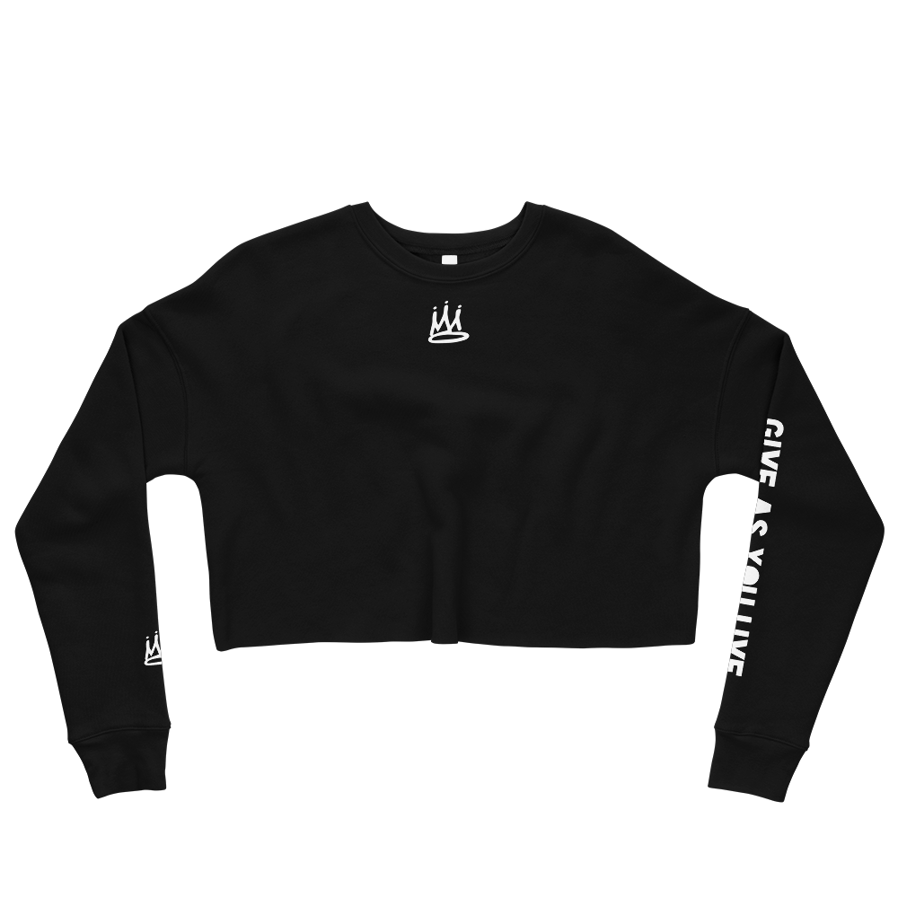 black cropped crewneck