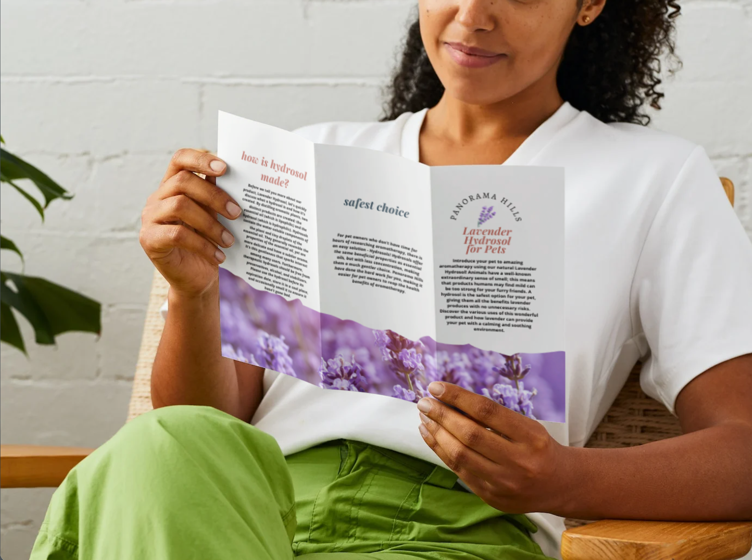 Brochure for lavender Hydrosol for pets — Panorama Hills
