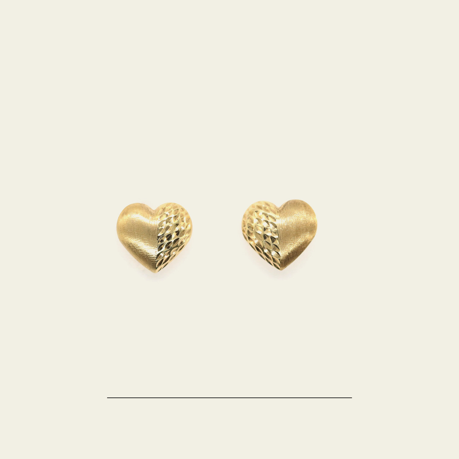 18K Gold Plated Heart Earrings
