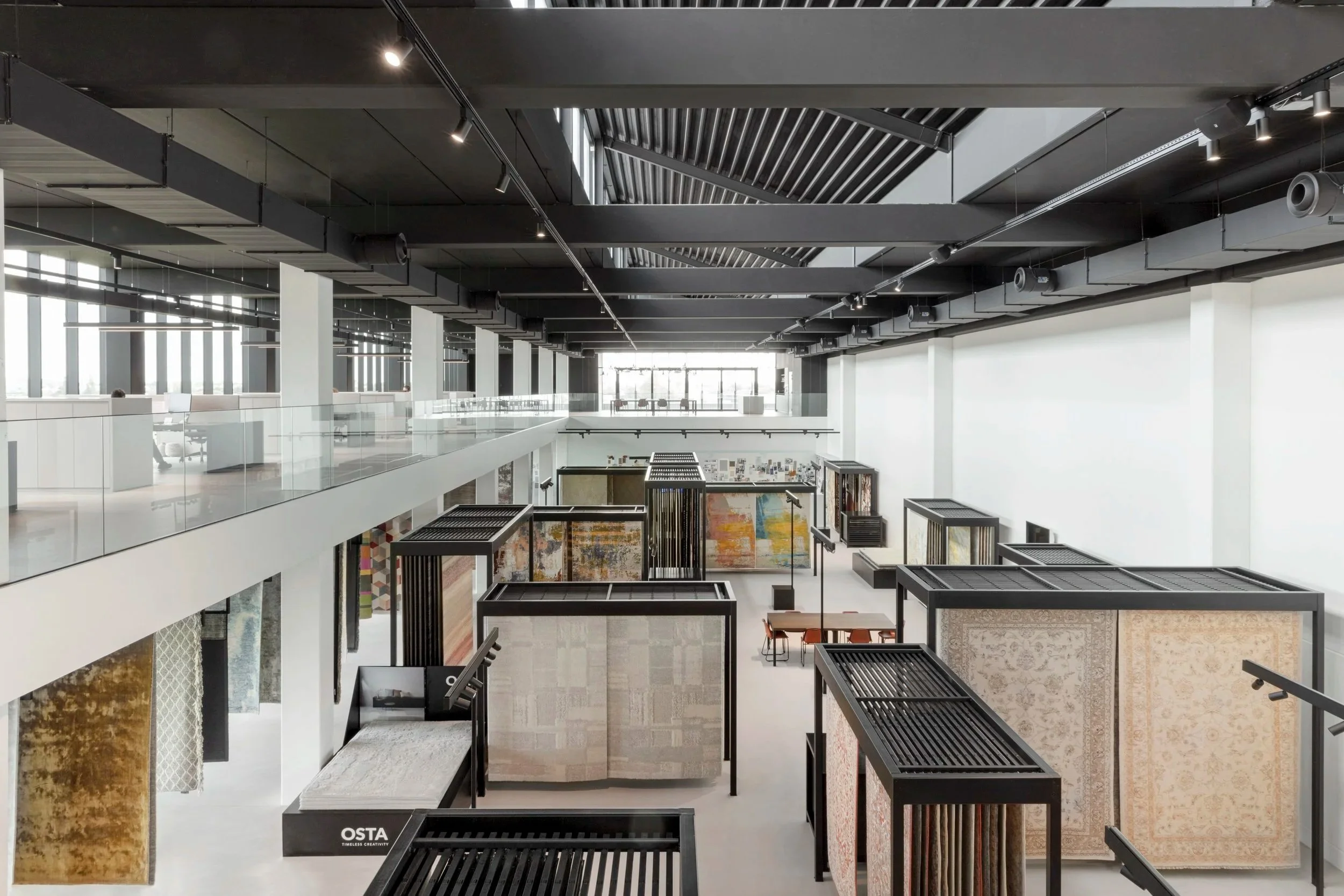 broadloom carpet samples in OSTA showroom