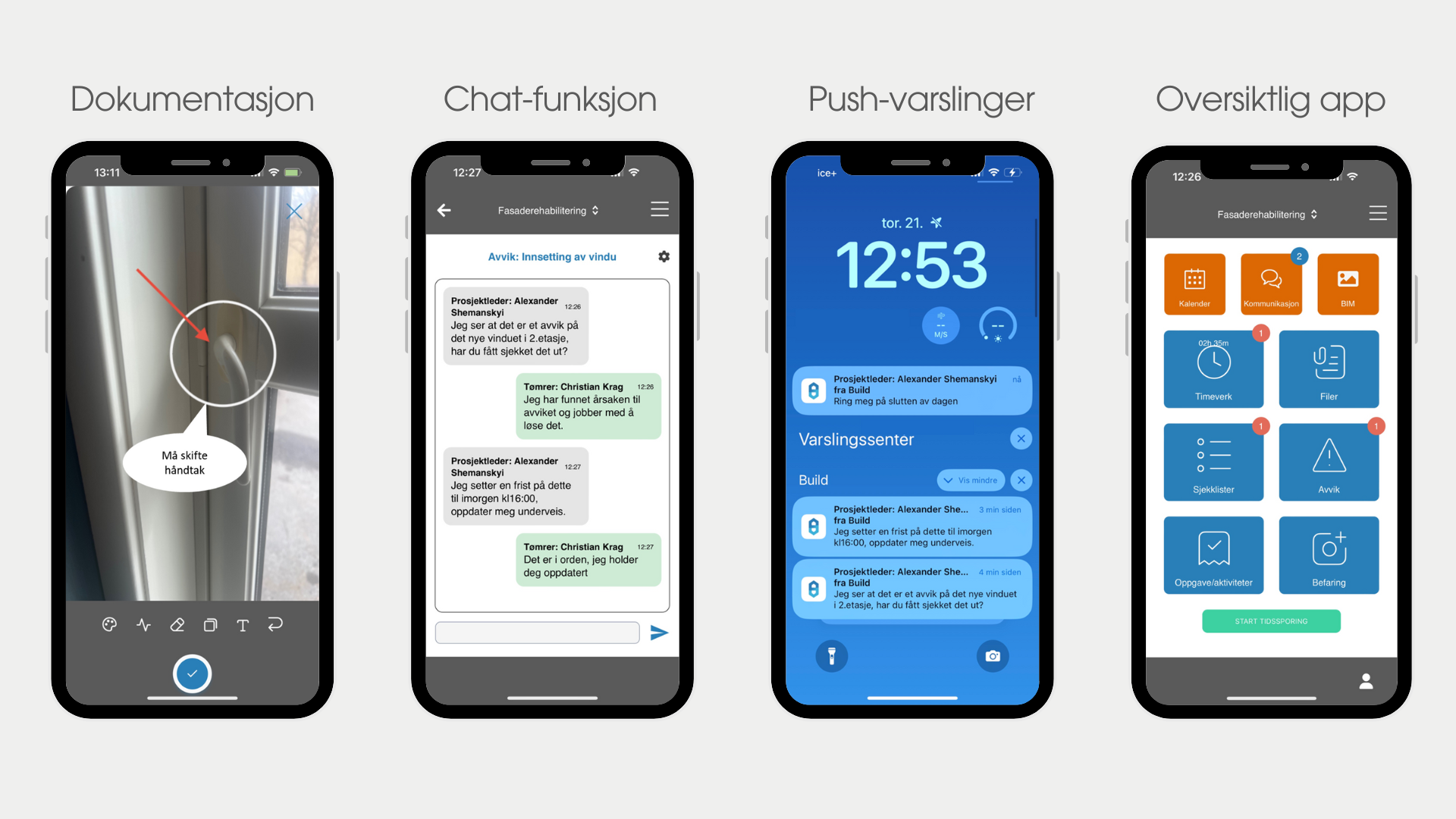 Project management with effective communication: Introducing Chat feature in the mobile app.