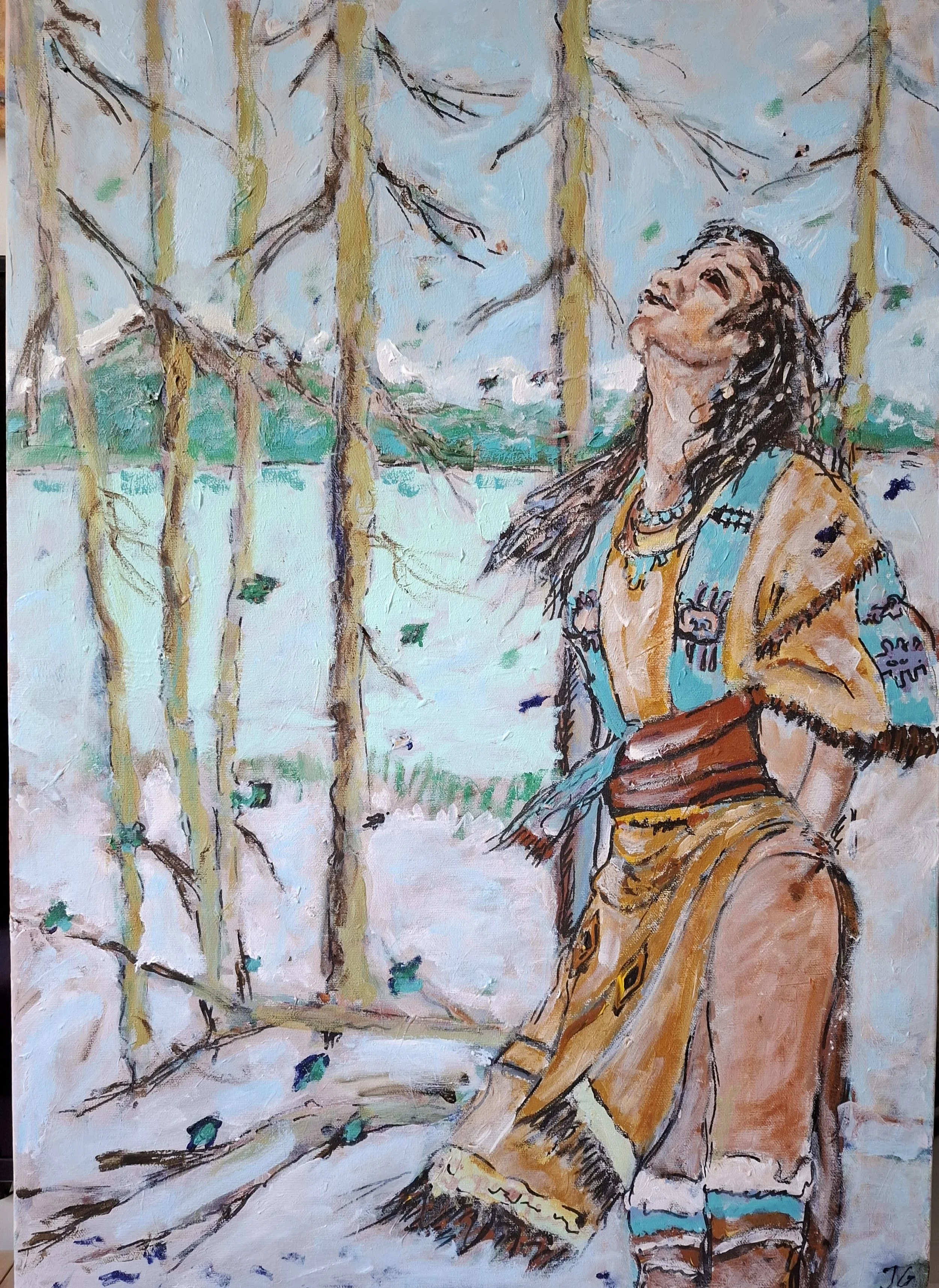 pocahontas in autumb 60x80  180 euro
