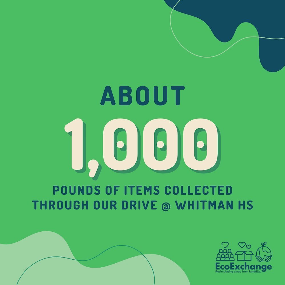 Last month we held a drive at Whitman HS! 🤩 Thank you to everyone who donated items! ❤️
