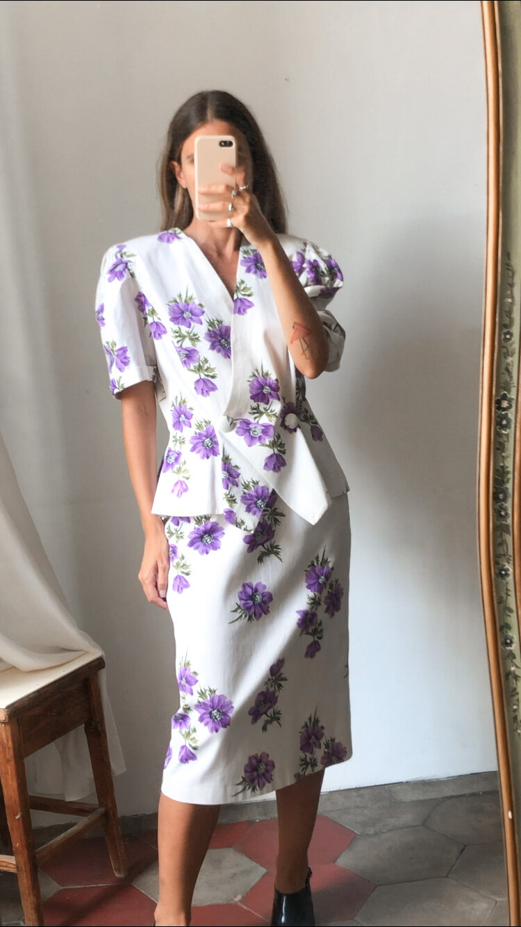 Tailleur vintage fiori