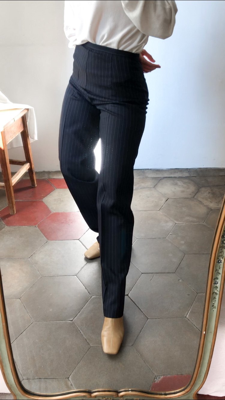 pantaloni vintage gessati
