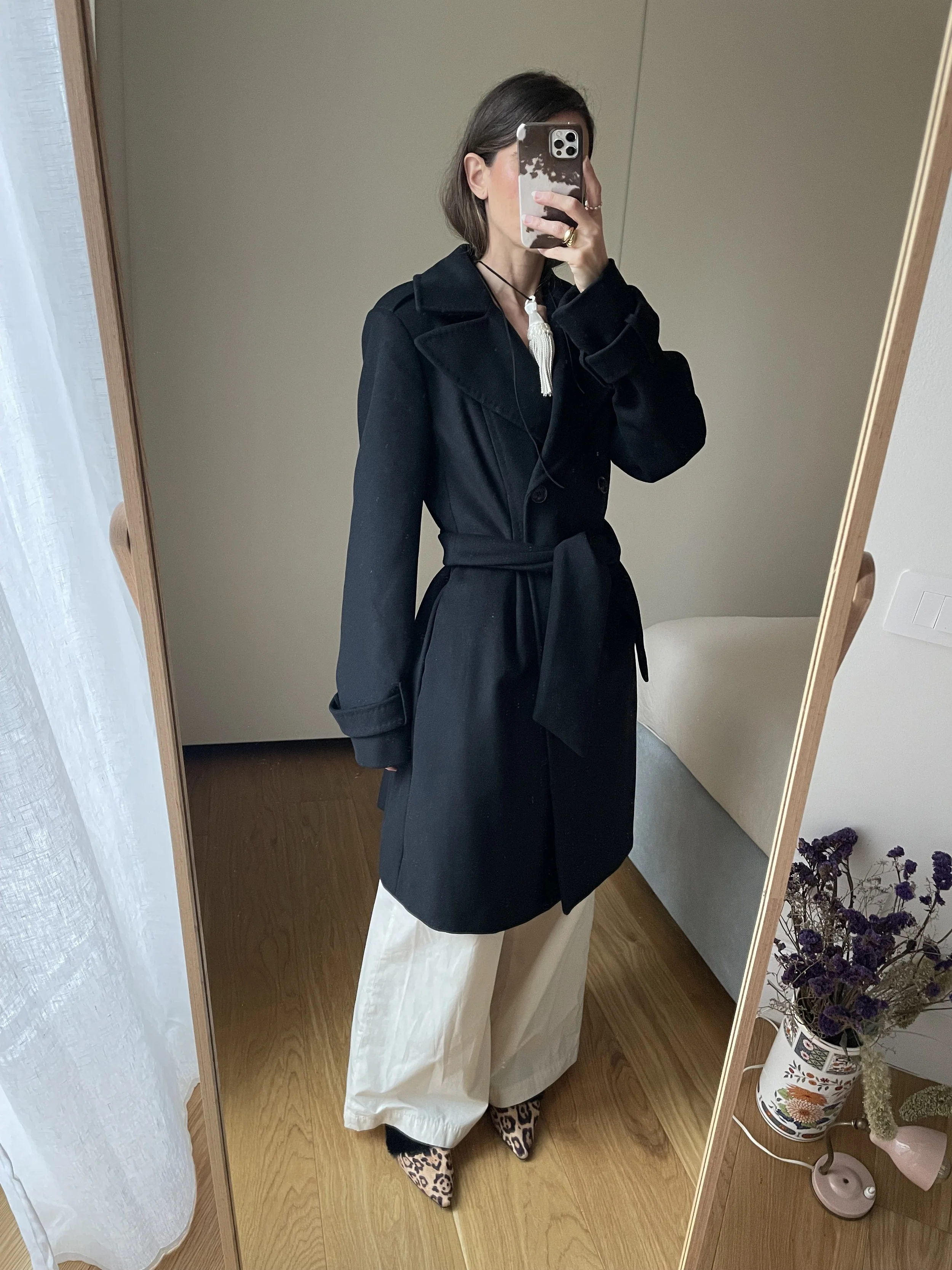 Cappotto Weekend Max Mara vintage nero