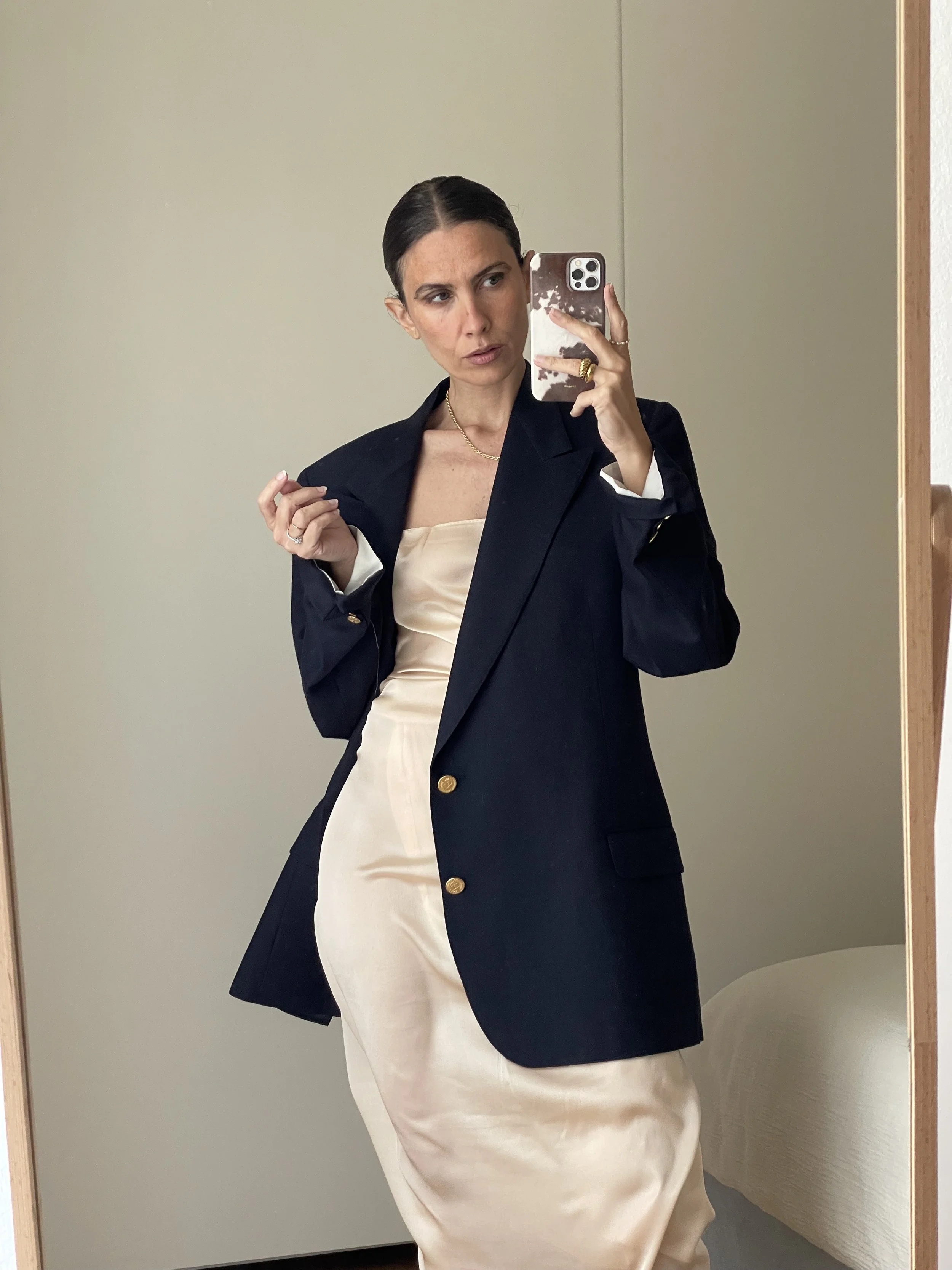 Blazer vintage Valentino blu notte