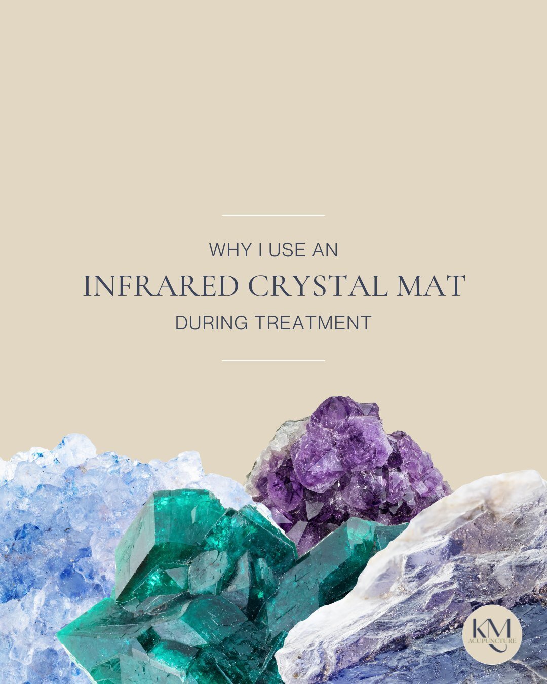 My acupuncture clients receive an enhanced healing experience due to the crystals and their placement within the infrared crystal mat.

Crystals have a particular vibration and frequency, which arise from their molecular composition. Because the huma
