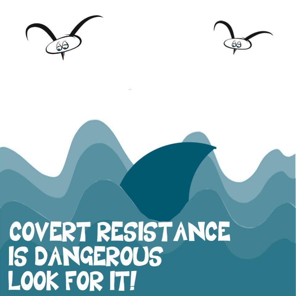 Covert resistance is dangerous, look for it! 

Resistance is natural, especially if your change is likely to surprise others.

Expect it and embrace it. Bring it out into the open (overt) and do not be afraid of it.

If you can&rsquo;t see it, then y
