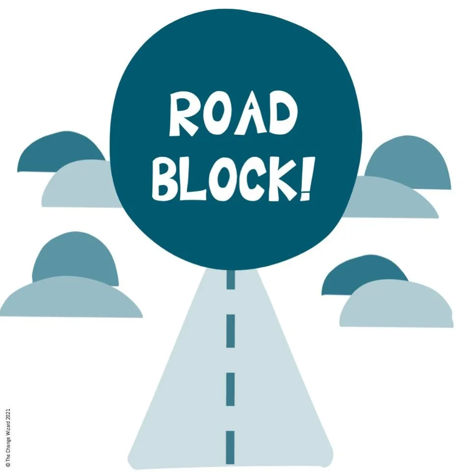 Sometimes the road is hard, and things block your way. What do you do? 

How we react to surprises and road blocks set the tone for our team.

If we sink to the floor as a jibbering wreck feeling like the victim of a personal attack, our team will fe