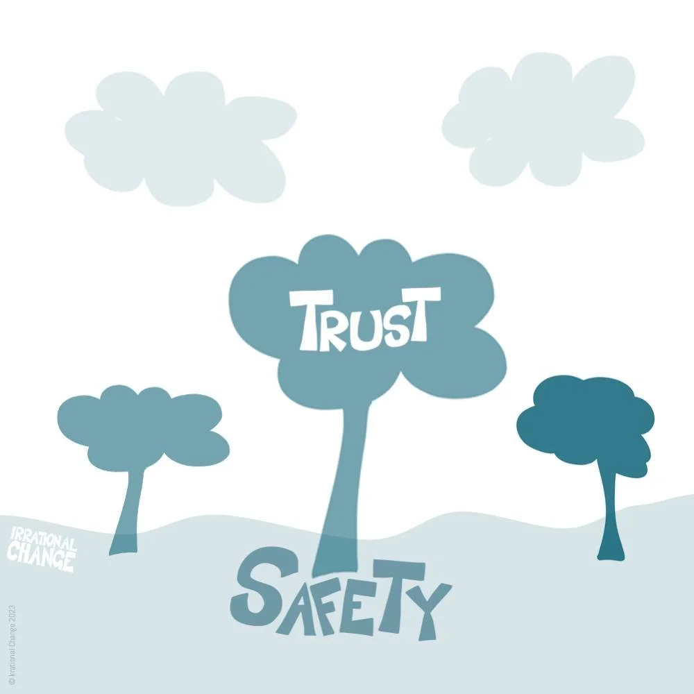 What comes first, trust or safety? The chicken and egg conundrum in our world of change.

The two are intrinsically linked. Trust builds safety builds trust builds safety.

They are both nurtured by feeling valued, listened to, the authenticity and c