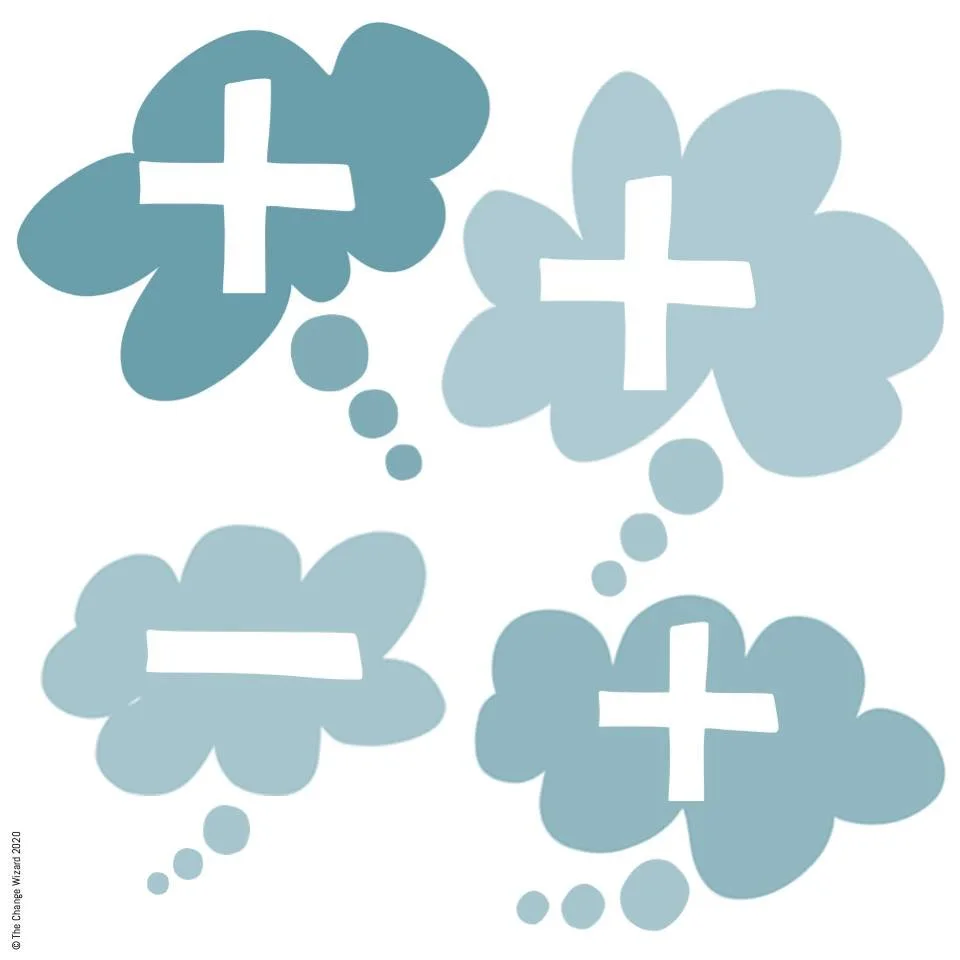For every negative thought you let form in your mind, it takes three positive thoughts to mitigate the damage.

Our brain struggles to differentiate from a negative thought and a real threat. We confuse fact with fiction. 

When we feel threatened, o