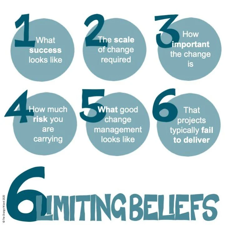 Wondering why your stakeholders aren&rsquo;t investing in change management for their projects?

Stakeholders have six limiting beliefs when it comes to investing in change management, know them and mitigate them:

&rarr; What success looks like: The