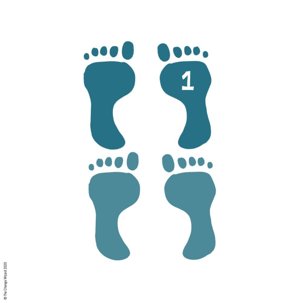The first step is the hardest step.

It is easier to do nothing, than to take the first step.

The first step feels scary, risky, the unknown.

A lesson learned hiking in the Himalayas; look for the half step to save energy. 

Make your first step a 