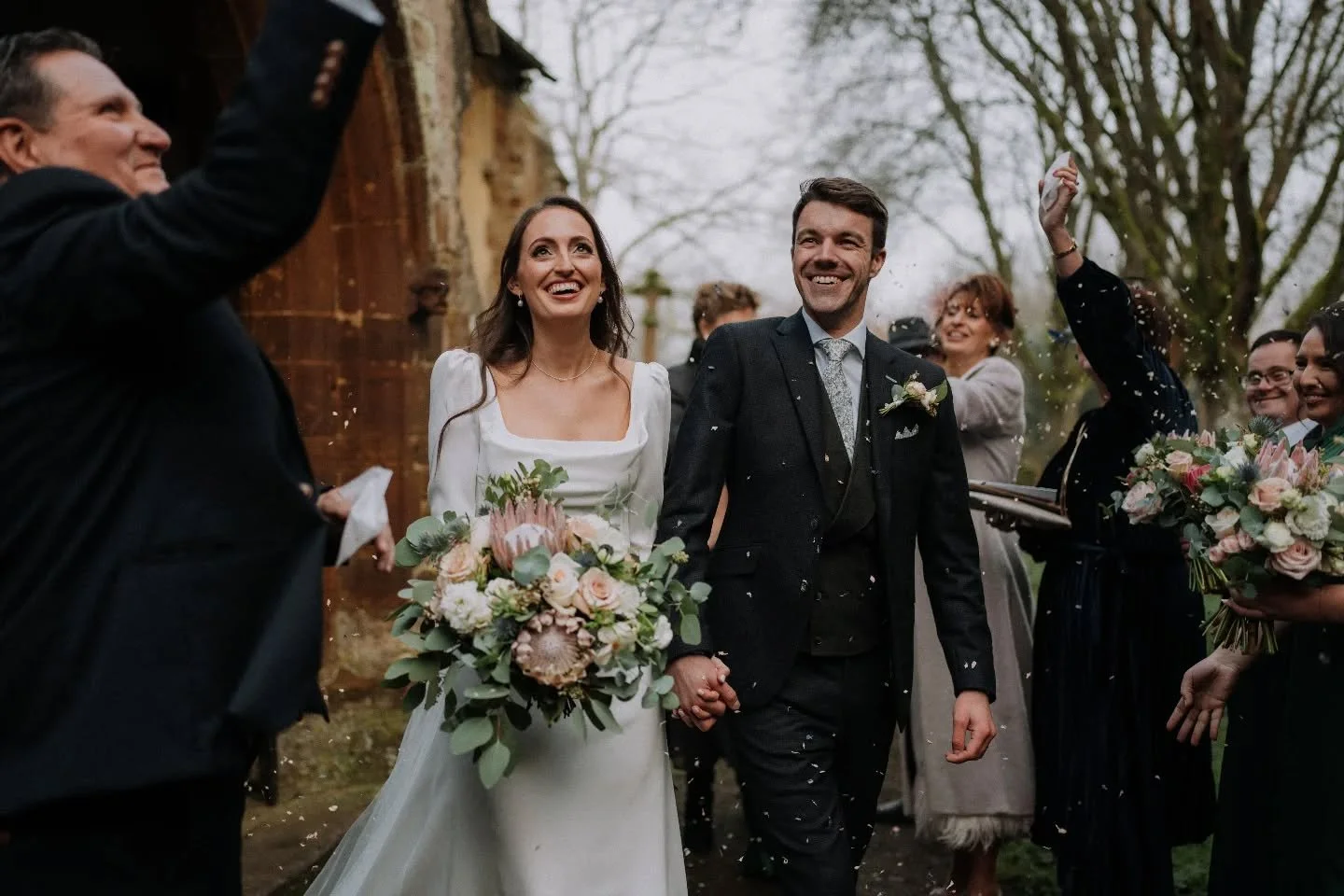 The confetti shot as you exit the church! 🩷 🎉

Photo @ayellephoto 
Mua @cambridgemakeupartist
Hair @cambridgebridalhaircompany
Venue @crockwellweddings

#confettishot #justmarried #churchceremony #churchwedding #weddingday #winterweddingflorals #we