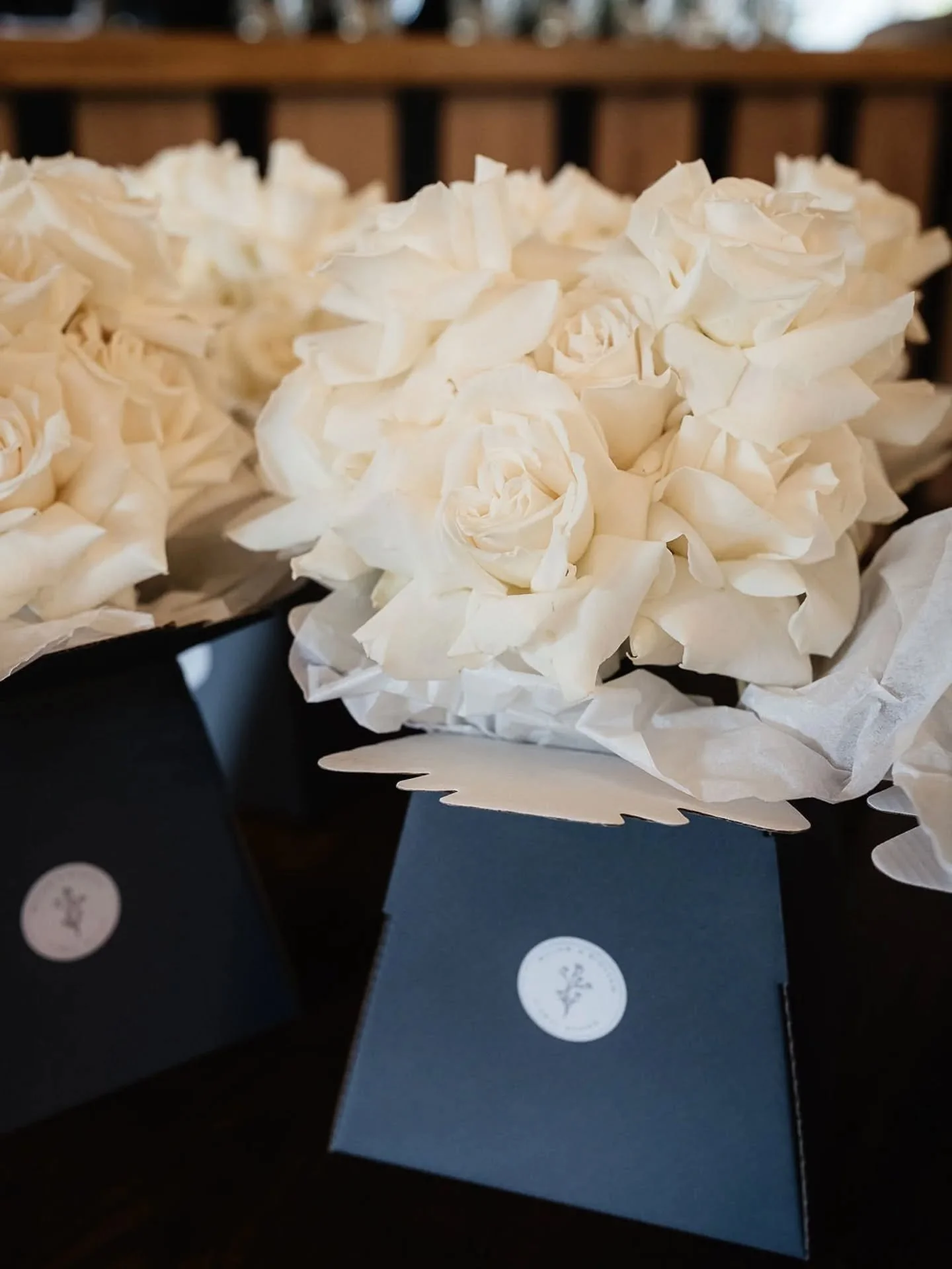 Beautifully ruffled white roses for Jade &amp; her bridesmaids. All reflexed to create the perfect modern luxe look 😍

Venue @offleyplace 
Photo @shrigleyphotographyfilm

#hertfordshireflorist #bedfordshireflorist #offleyflorist #hitchinflorist #bri