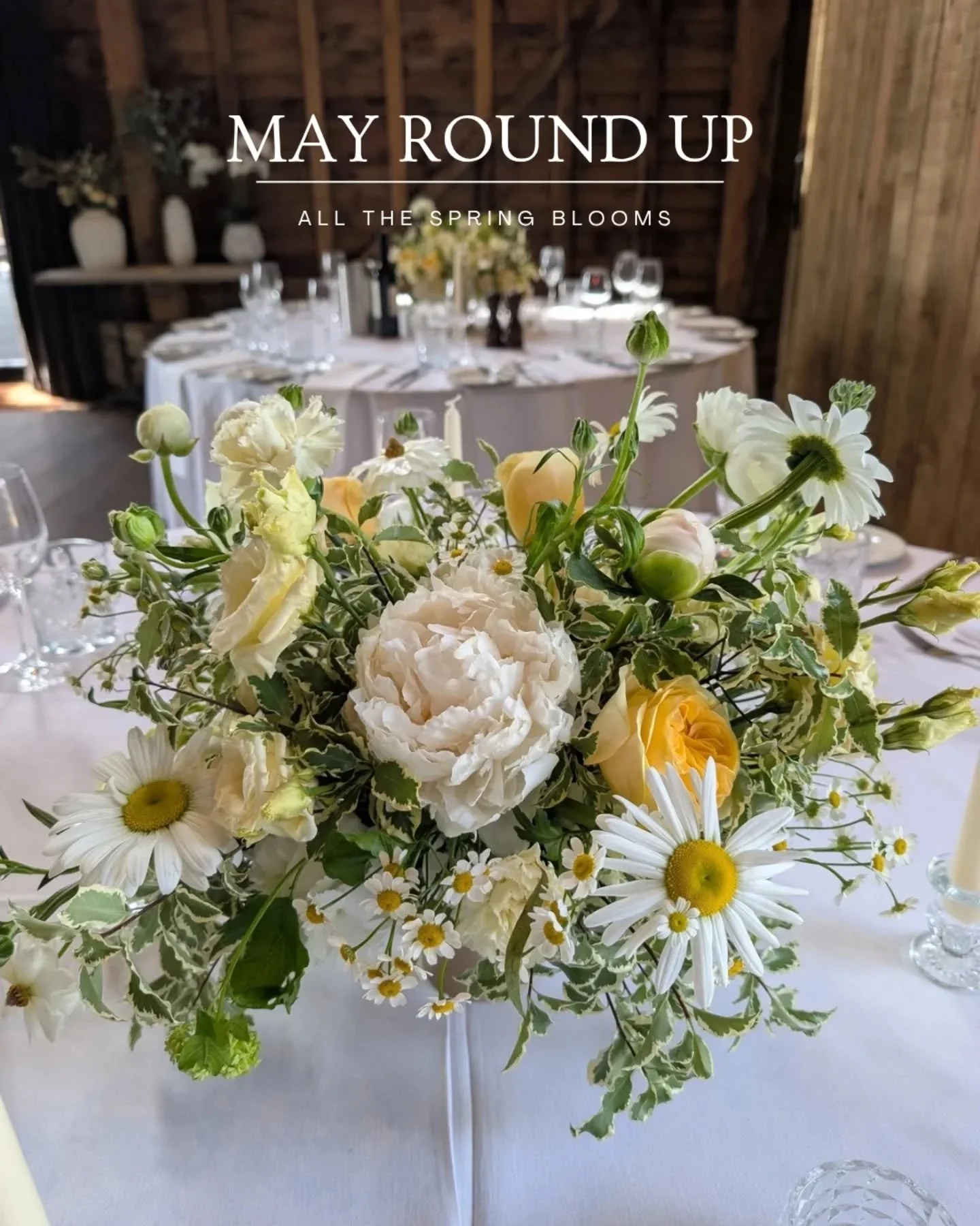 A little round up of a very lovely May! 🌸 4 beautiful weddings, all completely different. 😍

1. Spring footed bowl arrangement 💛
2. Natasha's bridal &amp; her maids - fluffy Tanacetum &amp; gyp! 
3. Site visit to a private house for a lovely June 