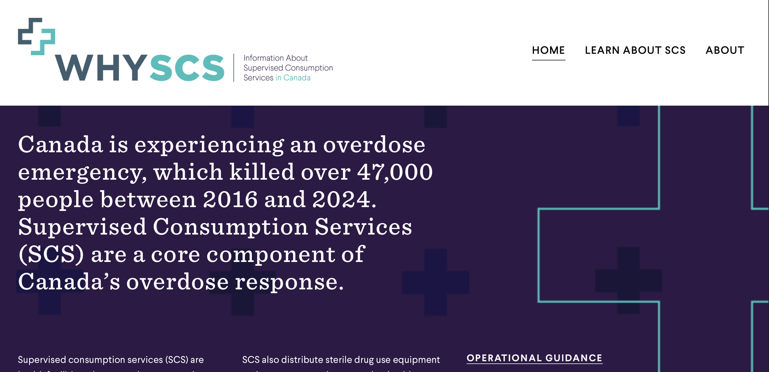 WHY Supervised Consumption Services (SCS)?