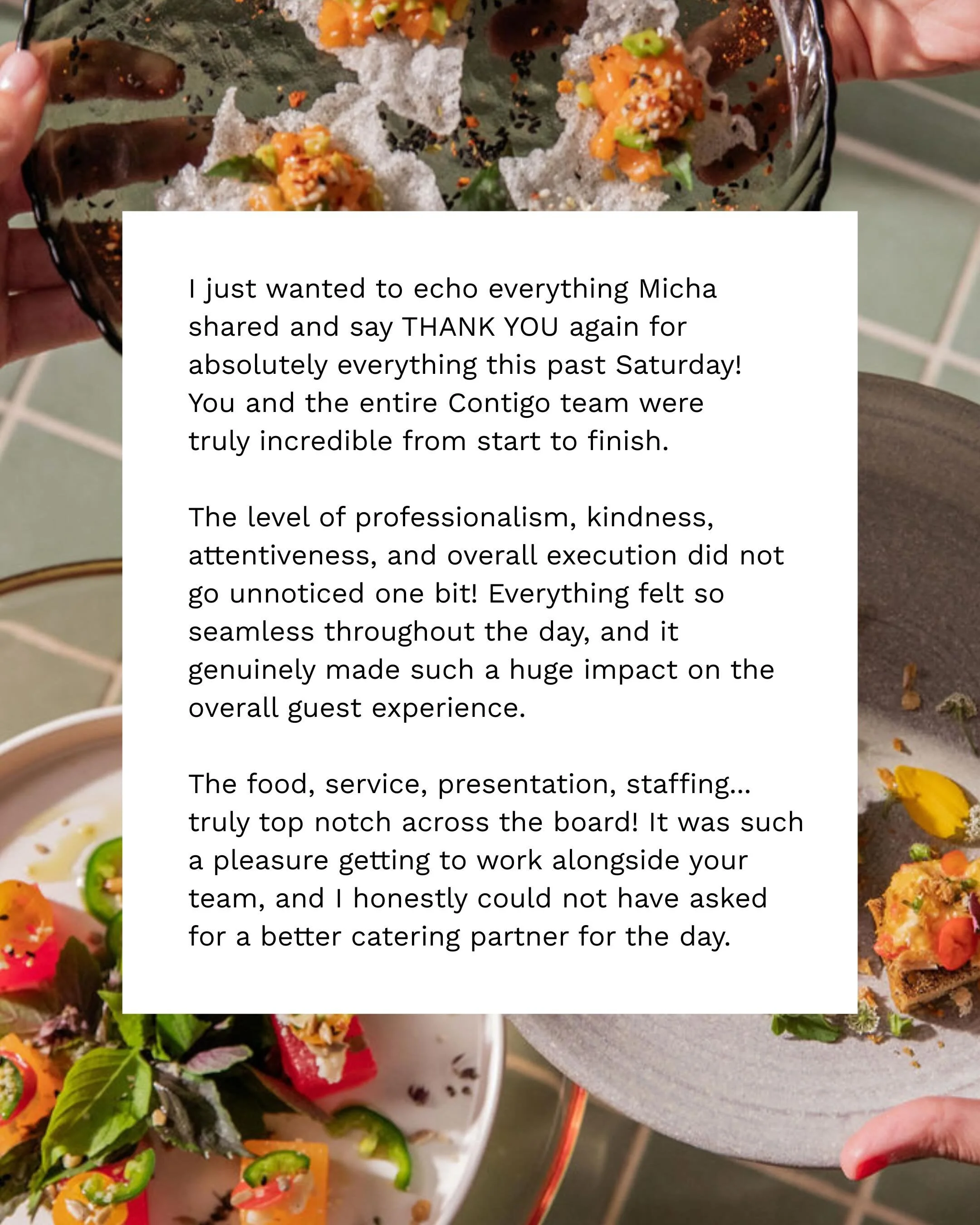 some rumors we&rsquo;ve been hearing, part II. 🤍
notes like these are why we show up the way we do. 
thank you for trusting us with your most important days.