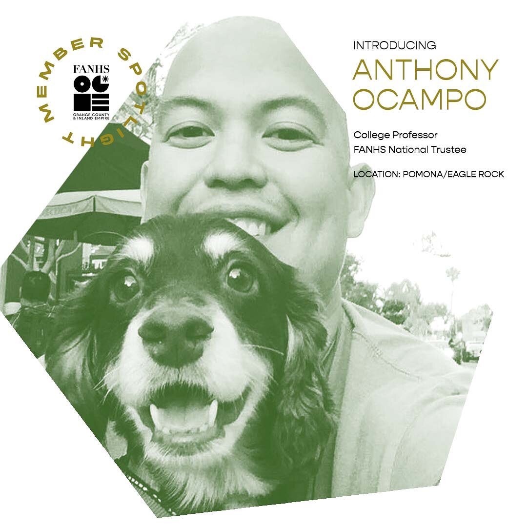 🌟Member Spotlight: Dr. Anthony Ocampo

In addition to being one of the FANHS National Trustees, Dr. Ocampo is a college professor at Cal Poly Pomona and the author of &ldquo;The Latinos of Asia&rdquo; and his newest book, &ldquo;Brown and Gay in LA.