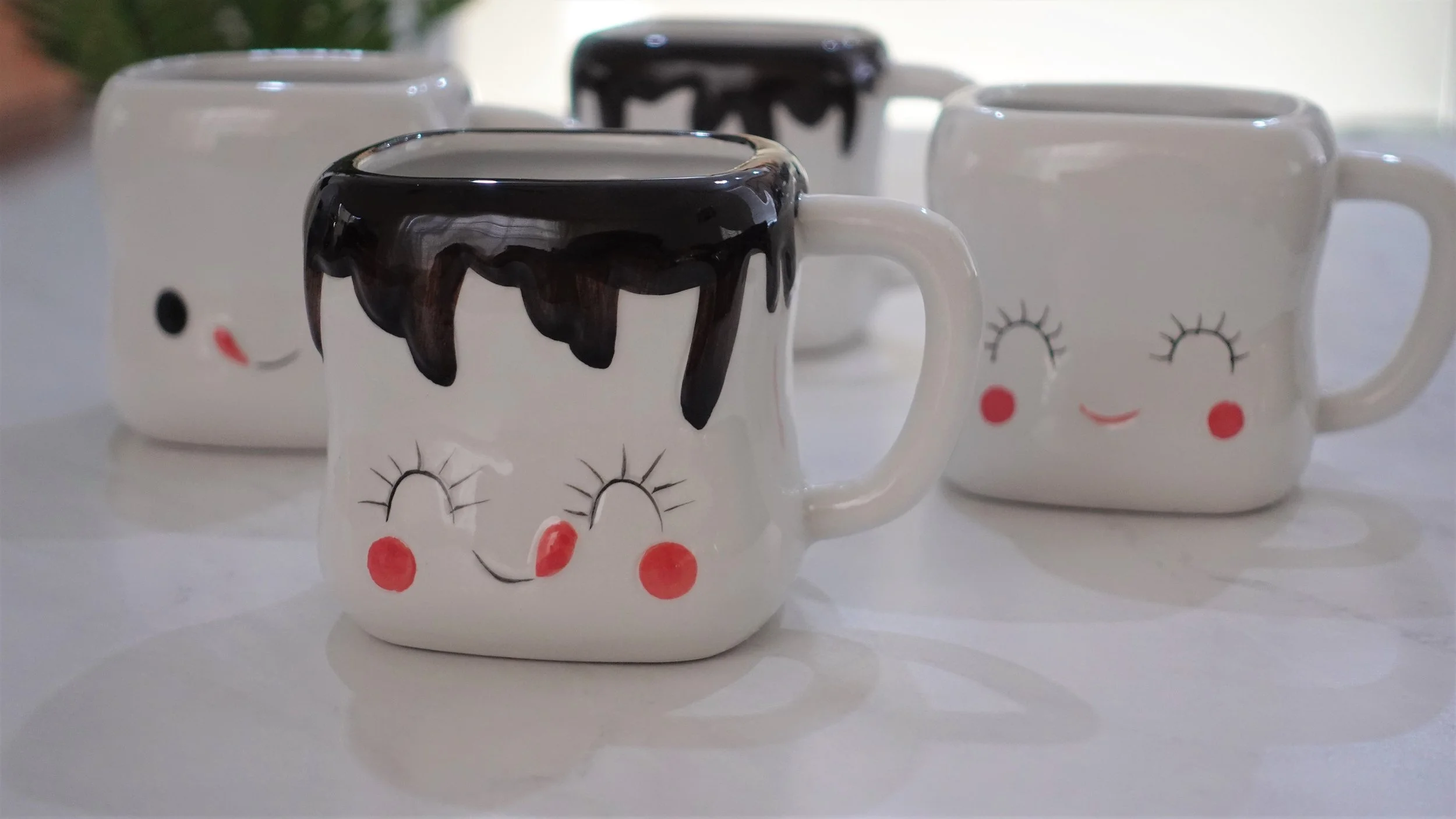 Marshmallow mugs with handles (Set of 4)  Noora Home Decor